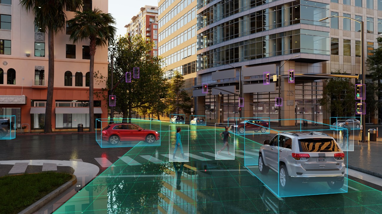 Visual showcasing AV Simulation