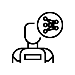 Robot training icon